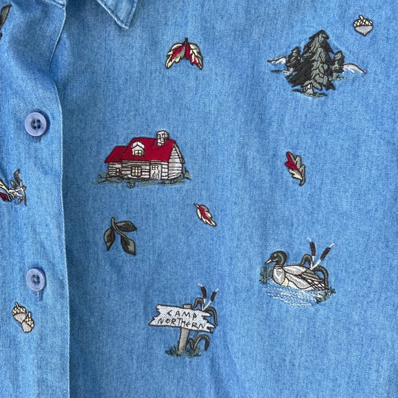 SOLD🔥Vintage NORTHERN REFLECTIONS Camping Button-Down Shirt, Size M - Picture 5 of 6